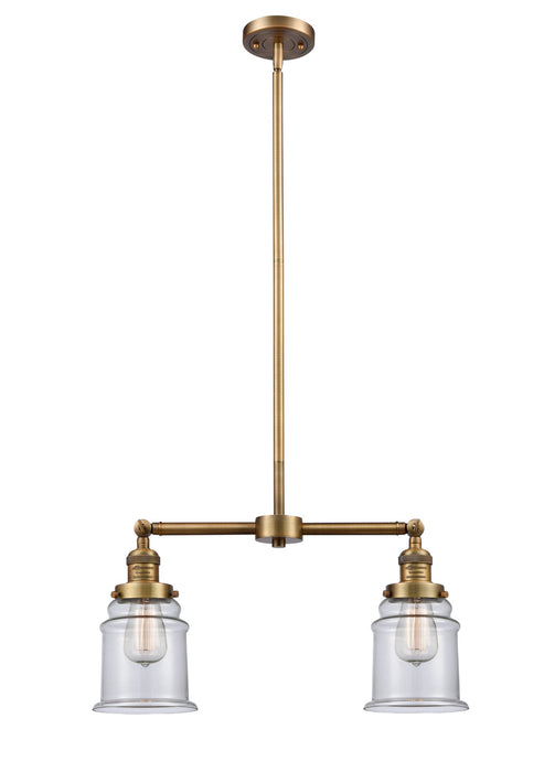 Innovations - 209-BB-G182 - Two Light Island Pendant - Franklin Restoration - Brushed Brass