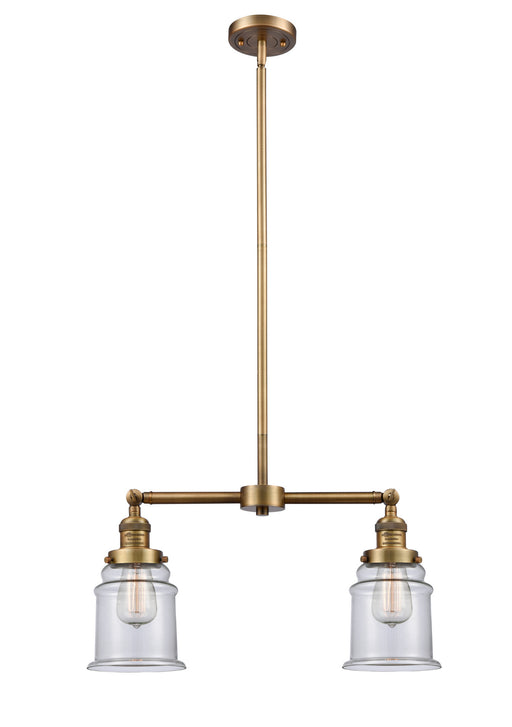 Innovations - 209-BB-G182 - Two Light Island Pendant - Franklin Restoration - Brushed Brass