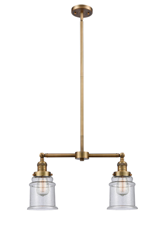 Innovations - 209-BB-G184 - Two Light Island Pendant - Franklin Restoration - Brushed Brass