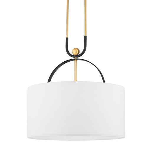 Hudson Valley - 2036-AGB/BBR - Three Light Pendant - Campbell Hall - Aged Brass/Black Brass Combo