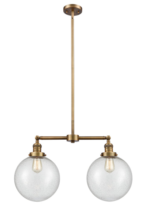 Innovations - 209-BB-G204-10-LED - LED Island Pendant - Franklin Restoration - Brushed Brass