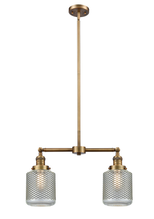 Innovations - 209-BB-G262 - Two Light Island Pendant - Franklin Restoration - Brushed Brass