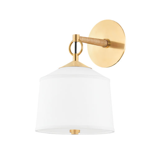 Hudson Valley - 5200-AGB - One Light Wall Sconce - White Plains - Aged Brass