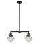 Innovations - 209-BK-G532 - Two Light Island Pendant - Franklin Restoration - Matte Black
