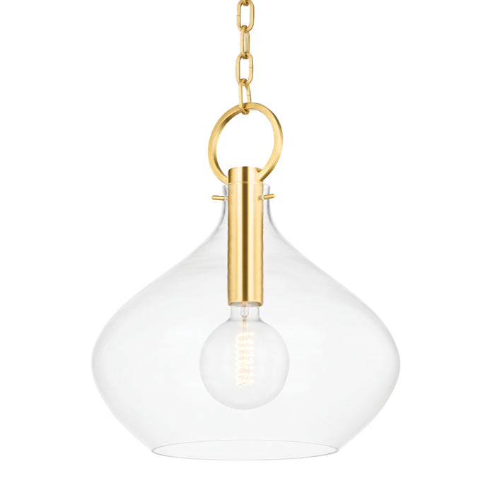 Hudson Valley - BKO253-AGB - One Light Large Pendant - Lina - Aged Brass