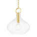 Hudson Valley - BKO253-AGB - One Light Large Pendant - Lina - Aged Brass