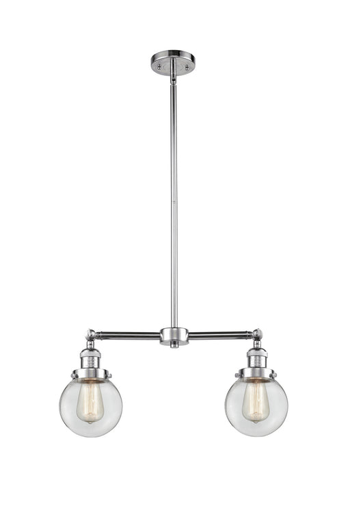 Innovations - 209-PC-G202-6 - Two Light Island Pendant - Franklin Restoration - Polished Chrome