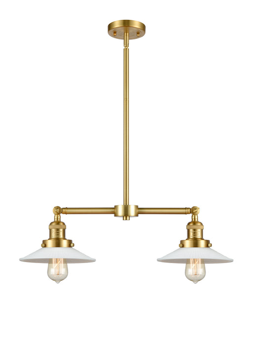 Innovations - 209-SG-G1 - Two Light Island Pendant - Franklin Restoration - Satin Gold