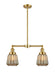 Innovations - 209-SG-G146 - Two Light Island Pendant - Franklin Restoration - Satin Gold