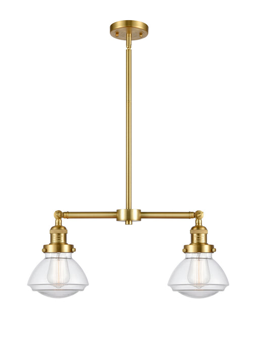 Innovations - 209-SG-G322 - Two Light Island Pendant - Franklin Restoration - Satin Gold