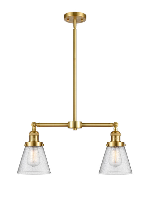 Innovations - 209-SG-G64 - Two Light Island Pendant - Franklin Restoration - Satin Gold