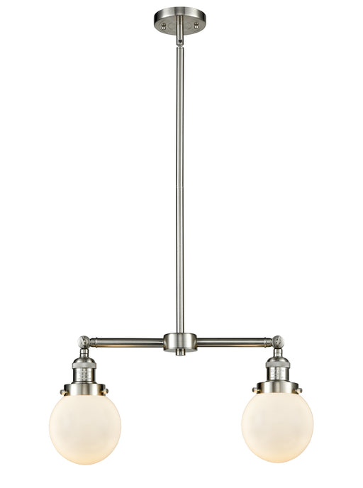 Innovations - 209-SN-G201-6-LED - LED Island Pendant - Franklin Restoration - Brushed Satin Nickel