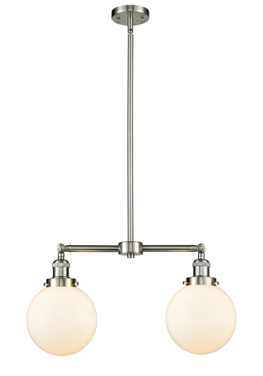 Innovations - 209-SN-G201-8-LED - LED Island Pendant - Franklin Restoration - Brushed Satin Nickel