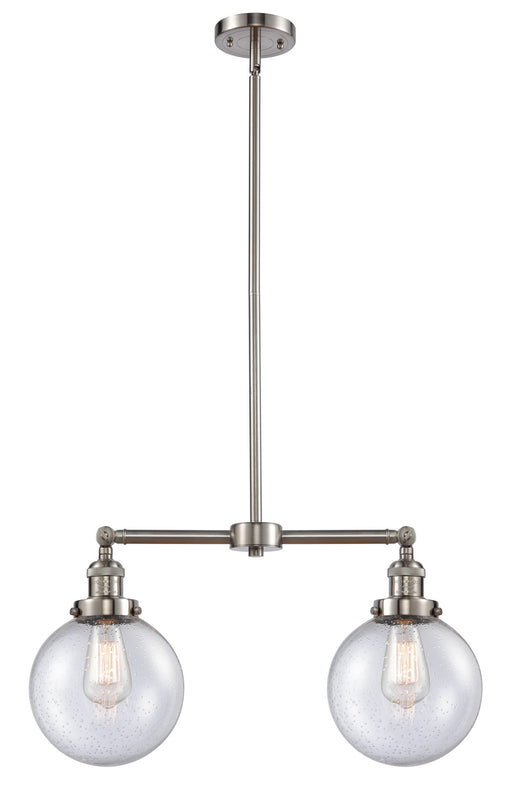 Innovations - 209-SN-G204-8-LED - LED Island Pendant - Franklin Restoration - Brushed Satin Nickel