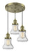Innovations - 211/3-AB-G194 - Three Light Pendant - Franklin Restoration - Antique Brass
