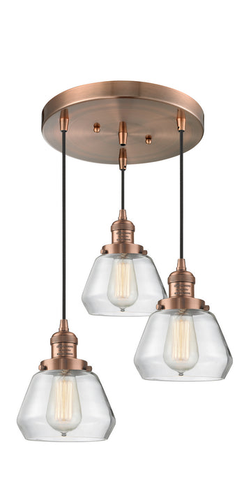 Innovations - 211/3-AC-G172 - Three Light Pendant - Franklin Restoration - Antique Copper
