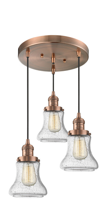 Innovations - 211/3-AC-G194 - Three Light Pendant - Franklin Restoration - Antique Copper