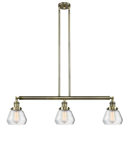 Innovations - 213-AB-G172 - Three Light Island Pendant - Franklin Restoration - Antique Brass