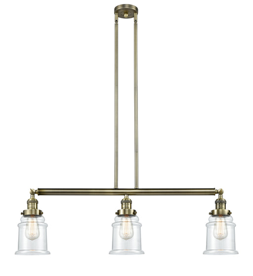 Innovations - 213-AB-G182 - Three Light Island Pendant - Franklin Restoration - Antique Brass