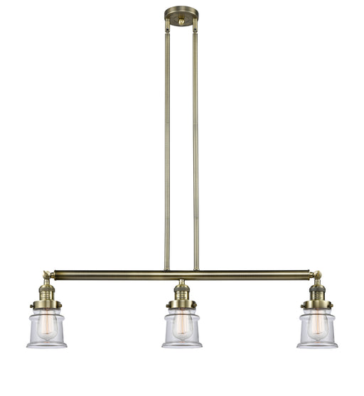 Innovations - 213-AB-G182S - Three Light Island Pendant - Franklin Restoration - Antique Brass