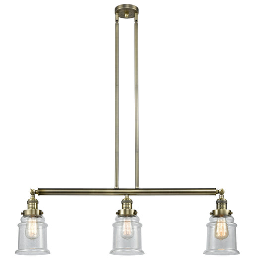 Innovations - 213-AB-G184 - Three Light Island Pendant - Franklin Restoration - Antique Brass