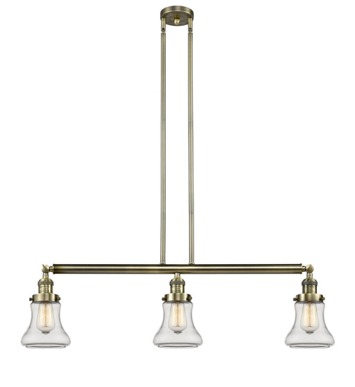 Innovations - 213-AB-G192 - Three Light Island Pendant - Franklin Restoration - Antique Brass