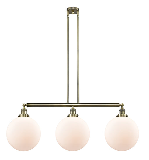 Innovations - 213-AB-G201-12 - Three Light Island Pendant - Franklin Restoration - Antique Brass