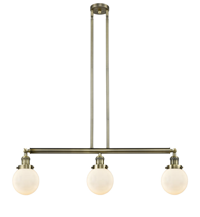 Innovations - 213-AB-G201-6-LED - LED Island Pendant - Franklin Restoration - Antique Brass