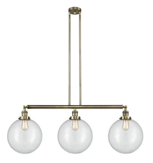 Innovations - 213-AB-G202-12 - Three Light Island Pendant - Franklin Restoration - Antique Brass