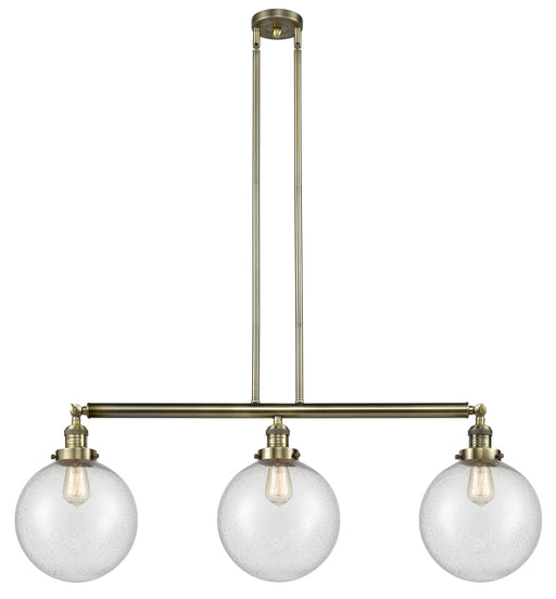 Innovations - 213-AB-G204-10 - Three Light Island Pendant - Franklin Restoration - Antique Brass