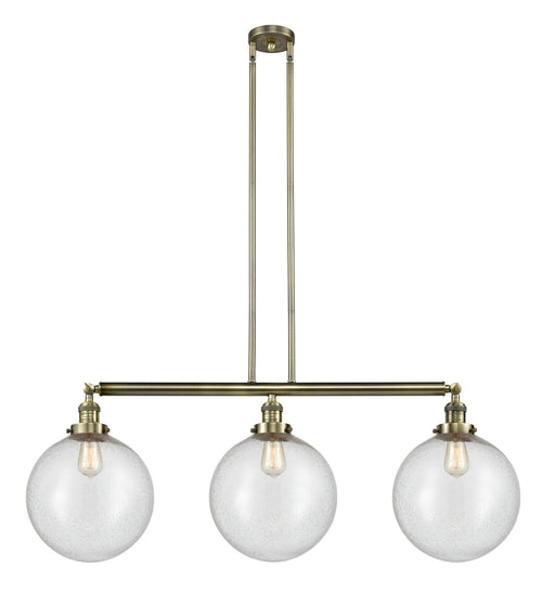 Innovations - 213-AB-G204-12 - Three Light Island Pendant - Franklin Restoration - Antique Brass
