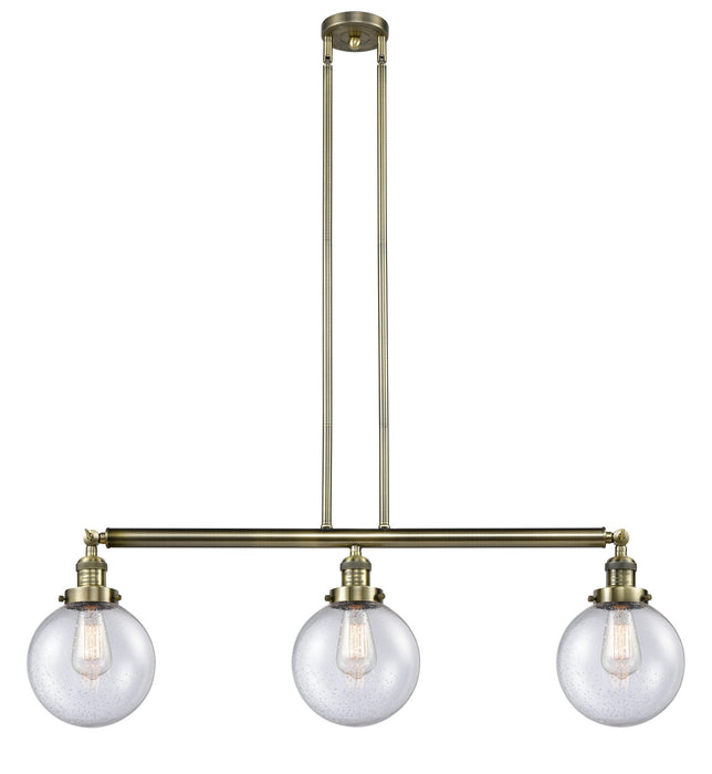 Innovations - 213-AB-G204-8-LED - LED Island Pendant - Franklin Restoration - Antique Brass