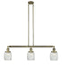 Innovations - 213-AB-G302-LED - LED Island Pendant - Franklin Restoration - Antique Brass