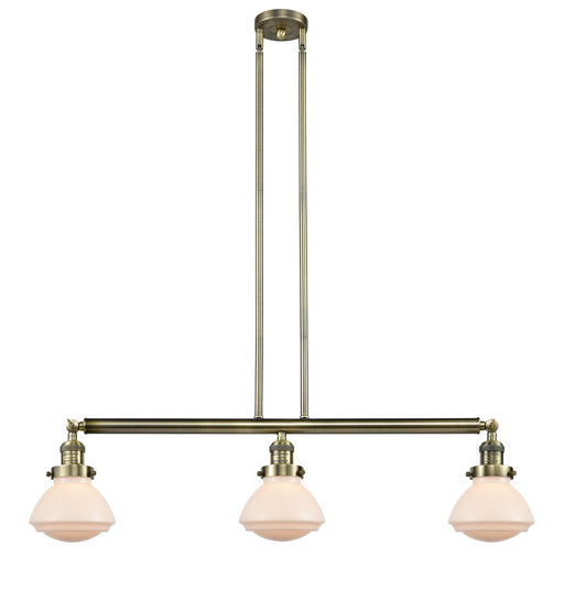 Innovations - 213-AB-G321 - Three Light Island Pendant - Franklin Restoration - Antique Brass