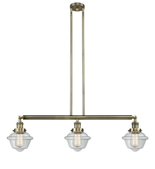 Innovations - 213-AB-G532 - Three Light Island Pendant - Franklin Restoration - Antique Brass