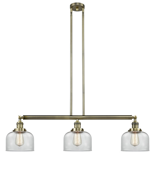 Innovations - 213-AB-G72 - Three Light Island Pendant - Franklin Restoration - Antique Brass