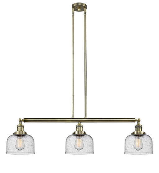 Innovations - 213-AB-G74 - Three Light Island Pendant - Franklin Restoration - Antique Brass