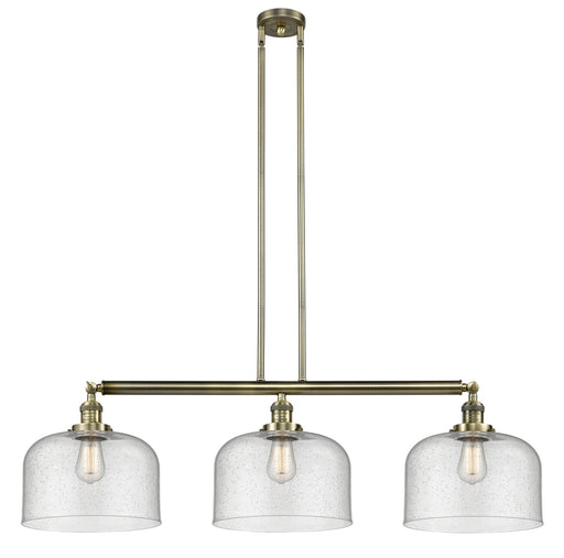 Innovations - 213-AB-G74-L - Three Light Island Pendant - Franklin Restoration - Antique Brass