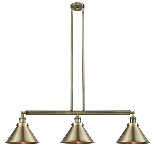 Innovations - 213-AB-M10-AB - Three Light Island Pendant - Franklin Restoration - Antique Brass