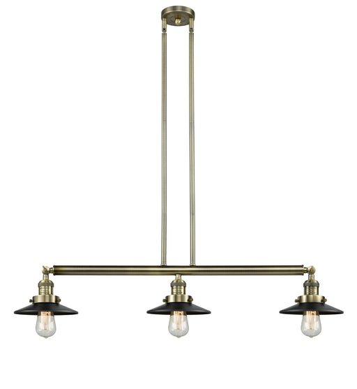 Innovations - 213-AB-M6 - Three Light Island Pendant - Franklin Restoration - Antique Brass