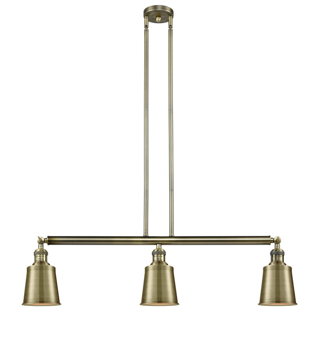 Innovations - 213-AB-M9-AB - Three Light Island Pendant - Franklin Restoration - Antique Brass