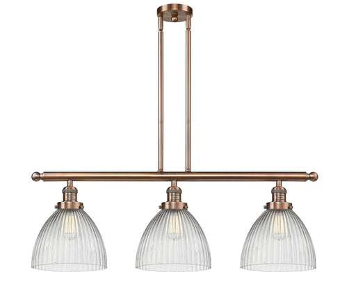 Innovations - 213-AC-G222 - Three Light Island Pendant - Franklin Restoration - Antique Copper