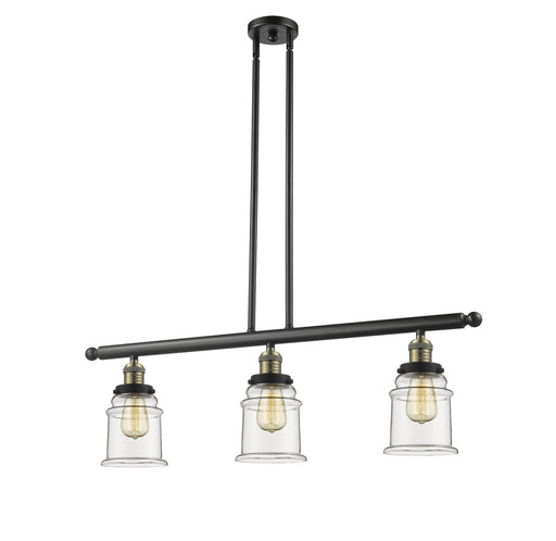 Innovations - 213-BAB-G182 - Three Light Island Pendant - Franklin Restoration - Black Antique Brass