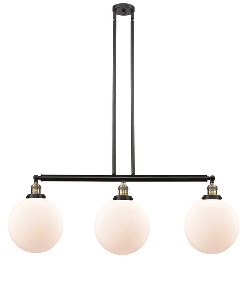 Innovations - 213-BAB-G201-10 - Three Light Island Pendant - Franklin Restoration - Black Antique Brass