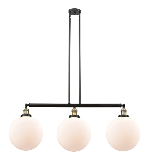 Innovations - 213-BAB-G201-12 - Three Light Island Pendant - Franklin Restoration - Black Antique Brass