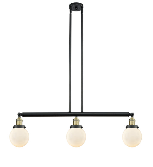 Innovations - 213-BAB-G201-6 - Three Light Island Pendant - Franklin Restoration - Black Antique Brass