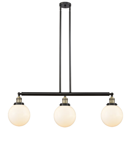 Innovations - 213-BAB-G201-8 - Three Light Island Pendant - Franklin Restoration - Black Antique Brass