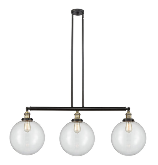 Innovations - 213-BAB-G202-12 - Three Light Island Pendant - Franklin Restoration - Black Antique Brass