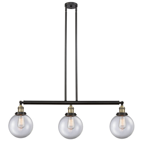 Innovations - 213-BAB-G202-8 - Three Light Island Pendant - Franklin Restoration - Black Antique Brass