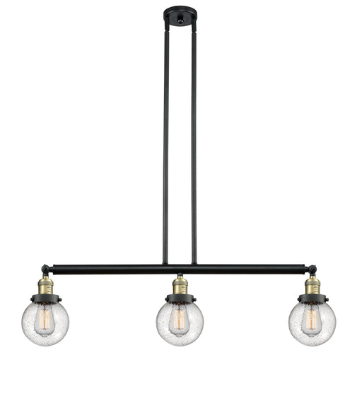 Innovations - 213-BAB-G204-6 - Three Light Island Pendant - Franklin Restoration - Black Antique Brass